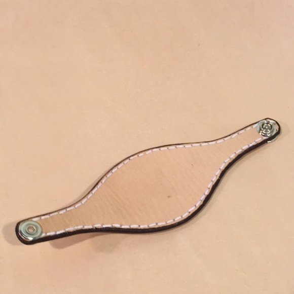 Tooled Leather Bracelet w/ Purple Mojave Turquoise Inlay Boho Festival Chic - Picture 6 of 11